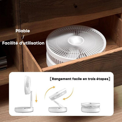 FoldAir - Ventilateur portable rétractable sans fil - All-In-One Emporium