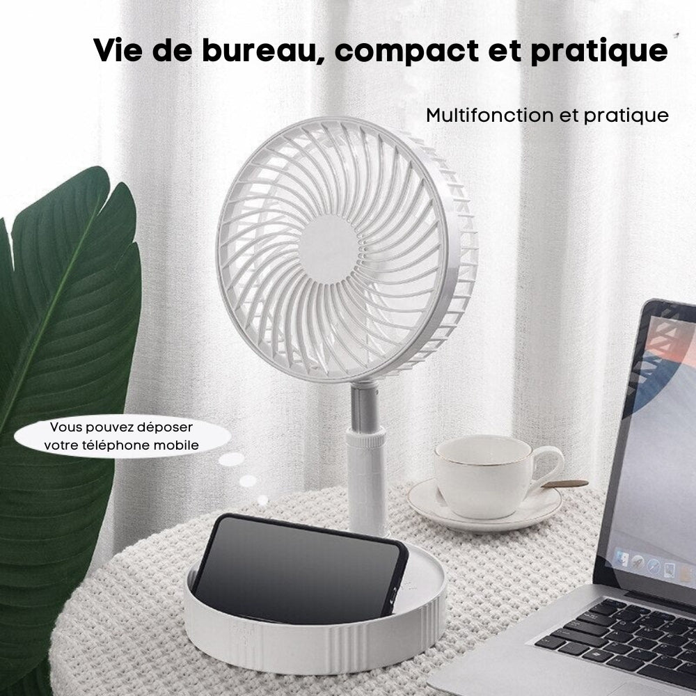 FoldAir - Ventilateur portable rétractable sans fil - All-In-One Emporium