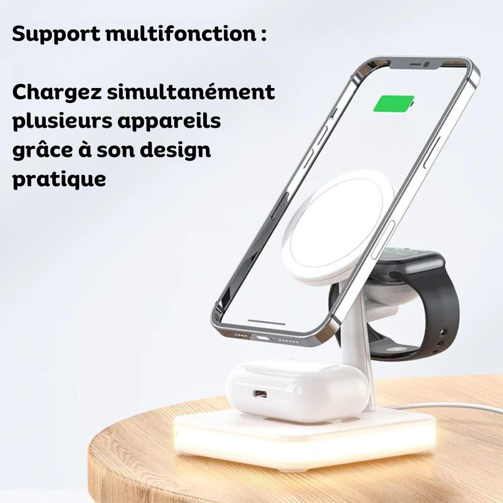 MagDock - Chargeur Sans Fil 3-en-1 - All-In-One Emporium