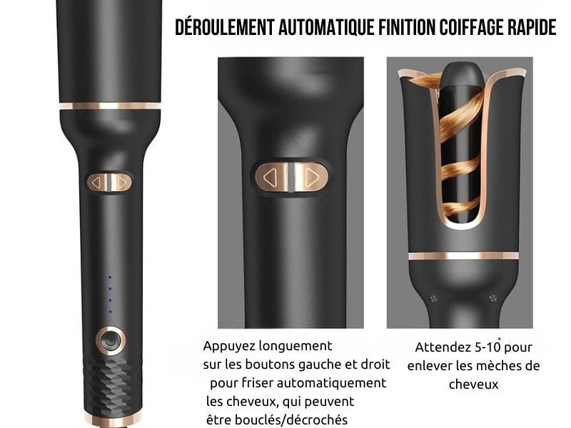 Spin-n-Curl - Fer à friser à rotation automatique - All-In-One Emporium